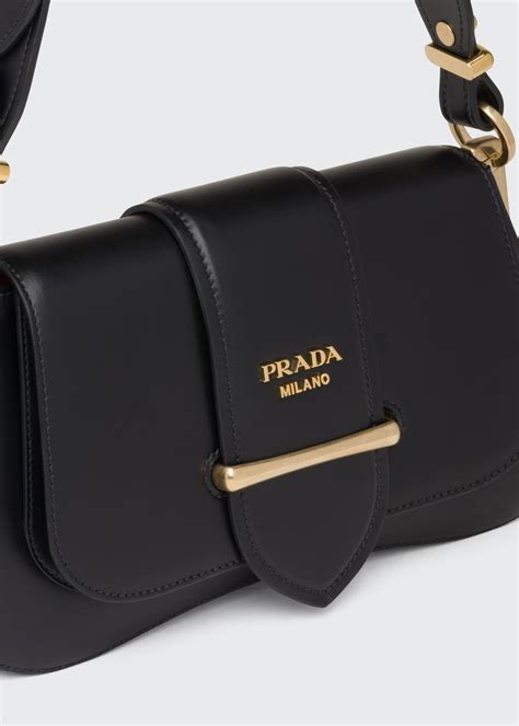 prada box calf leather shoulder bag|bergdorf Prada wallet.